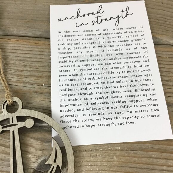 Anchor - Anchored in Strength Story Card Ornament - Picture 4 of 6
